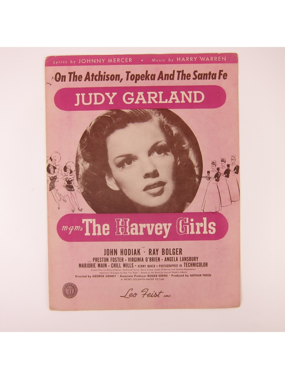 Sheet Music On the Atchison Topeka and the Santa Fe Judy Garland Vintage 1945
